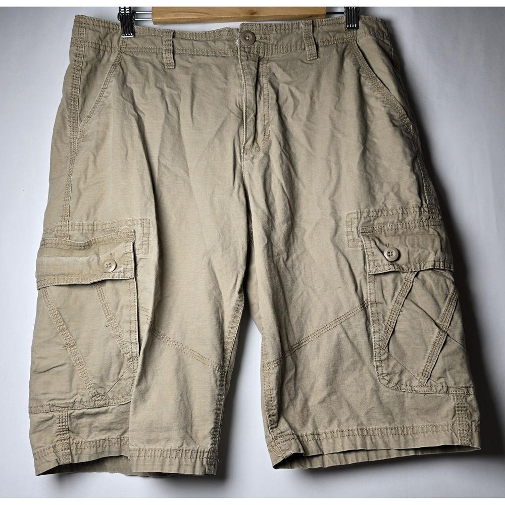 VTG Urban Pipeline Mens Shorts Cargo Tan Punk Skater Size 34 Waist‎ Y2K